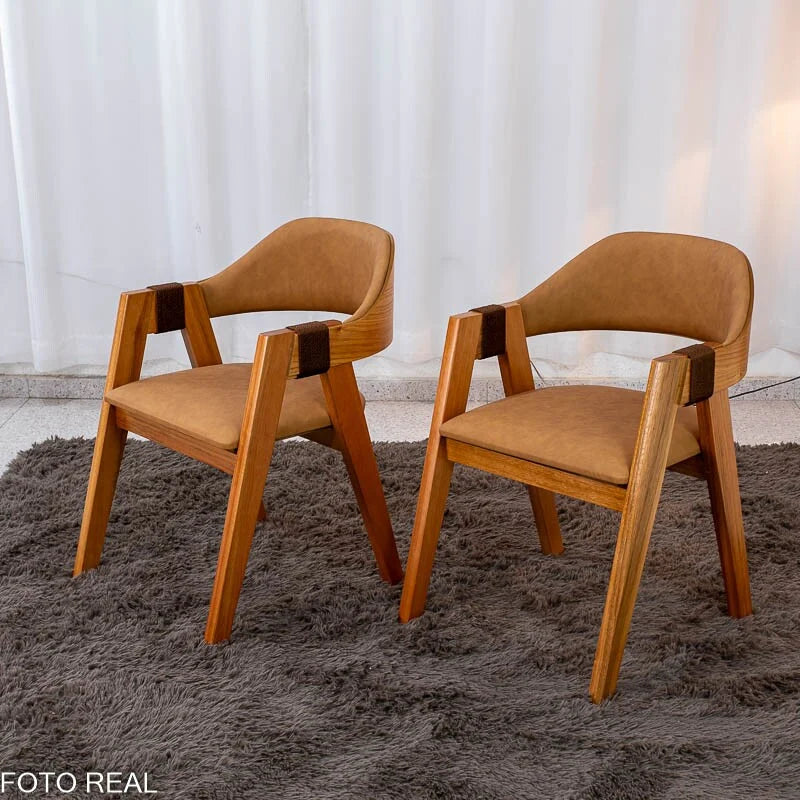 Kit 2 Cadeiras Ravena Madeira Tecido Corino Nice Caramelo – Minas Plac