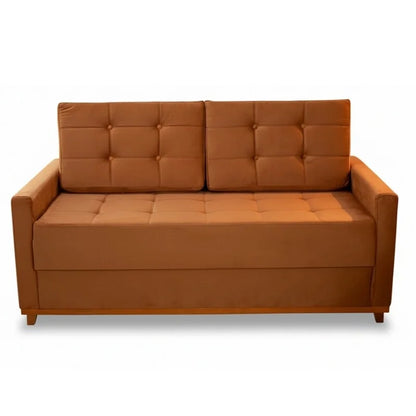 Sofá 3 lugares Living Áustria Veludo Terracota A62 Larg. 1.70m