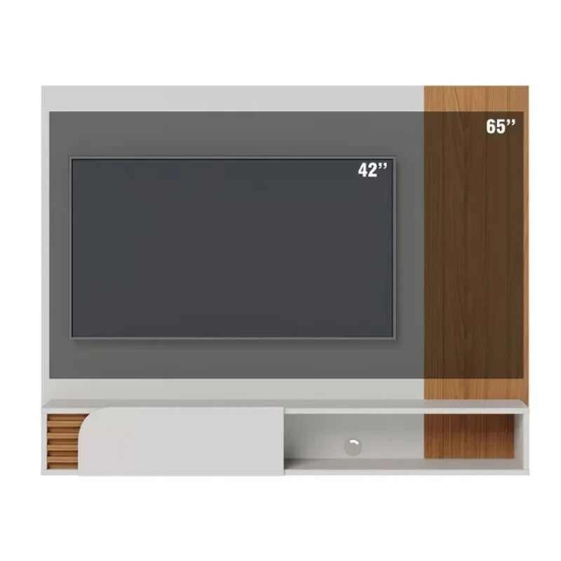 Home Suspenso Jurerê Larg. 1.36m Off/Freijó para TV até 65″ – Colibri