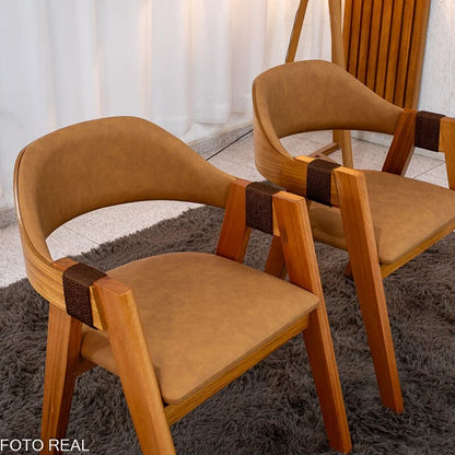 Kit 2 Cadeiras Ravena Madeira Tecido Corino Nice Caramelo – Minas Plac
