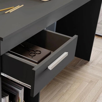 Mesa Office NT 2070 Larg. 1.08m Preto 1 Gaveta – Notável