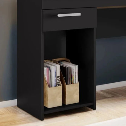 Mesa Office NT 2070 Larg. 1.08m Preto 1 Gaveta – Notável