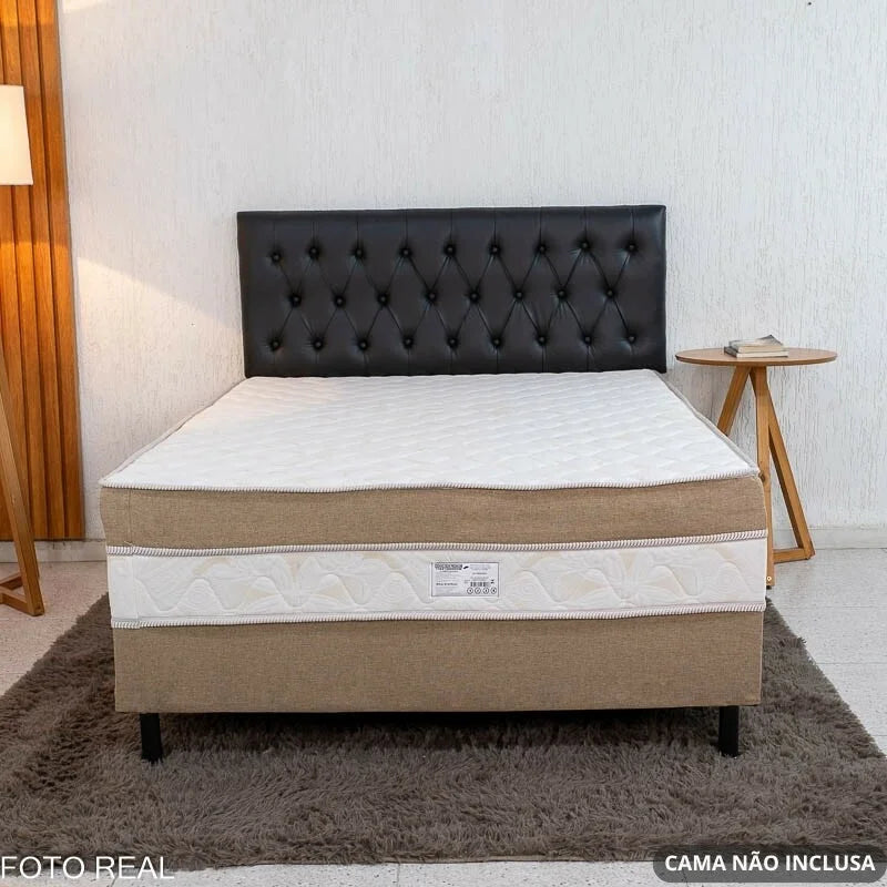 Painel Cabeceira Box Casal 1.40 Lavínia Korino Preto