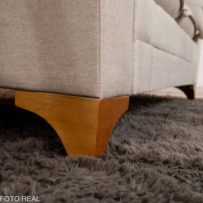 Sofá 2 Lugares Creta Larg. 1.60m Linho Bege 24 – Molas bonnel