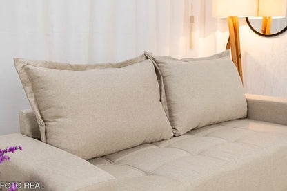 Sofá 3 lugares 8100 2.00m Linho Bege 24