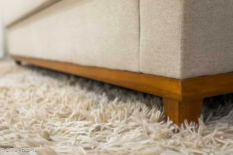 Sofá 3 lugares Living Áustria Linho Bege A57 Larg. 1.70m