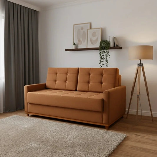 Sofá 3 lugares Living Áustria Veludo Terracota A62 Larg. 1.70m