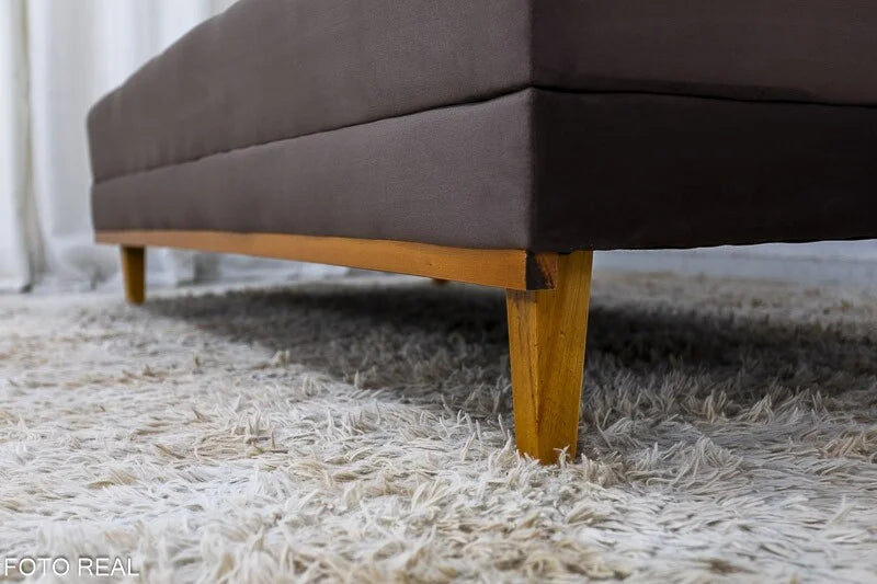 Sofá Cama Madrid Veludo Marrom 2263 Larg. 1.80m – Molas Bonnel