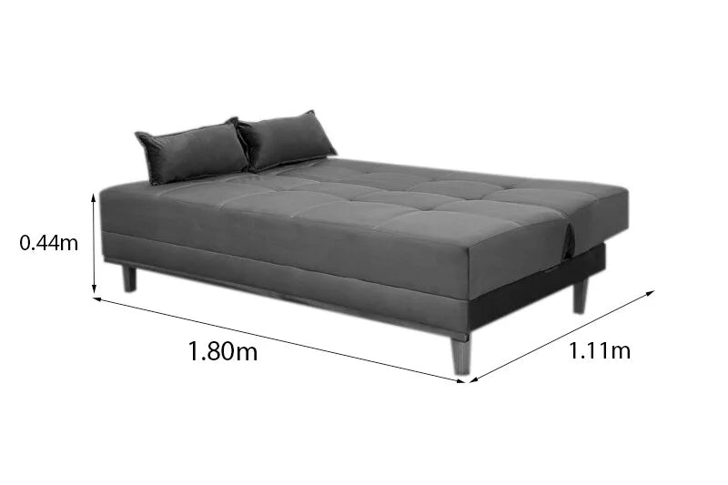 Sofá Cama Madrid Veludo Marrom 2263 Larg. 1.80m – Molas Bonnel