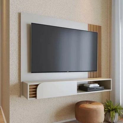 Home Suspenso Jurerê Larg. 1.36m Off/Freijó para TV até 65″ – Colibri