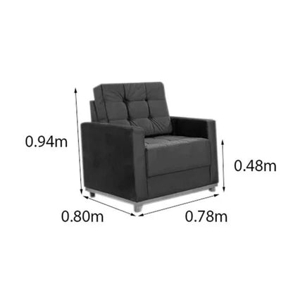 Poltrona Áustria Veludo Marrom A17