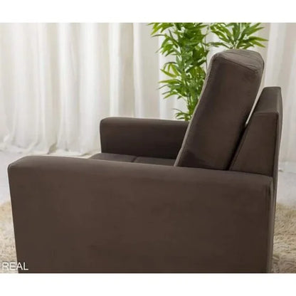 Poltrona Áustria Veludo Marrom A17