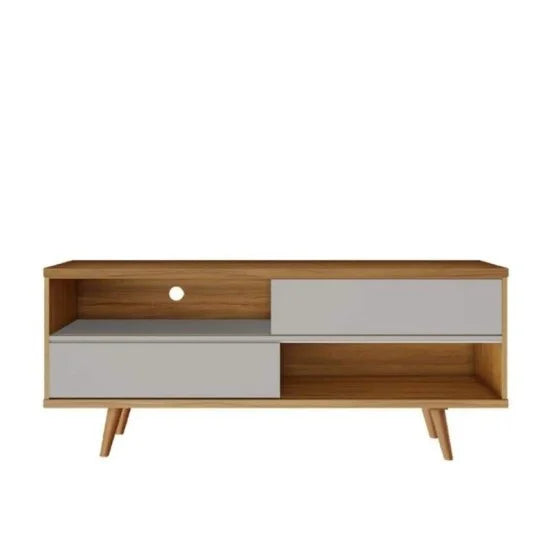 Rack Bancada NT 1180 Larg.1.35m Freijó/Off para TV até 55″- Notável